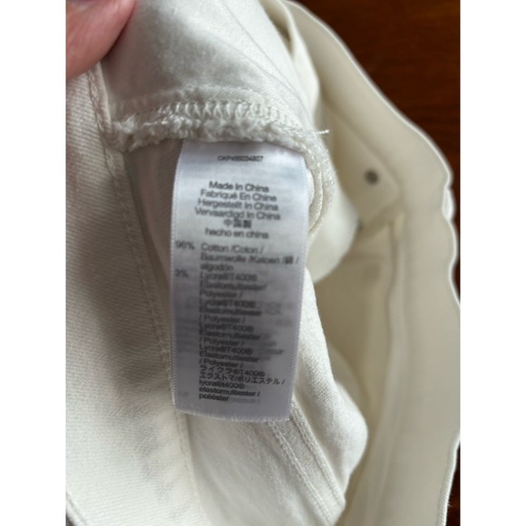 Madewell Women's Perfect Vintage Crop 27"Distressed High Rise Jean White Size 29 - Picture 6 of 14